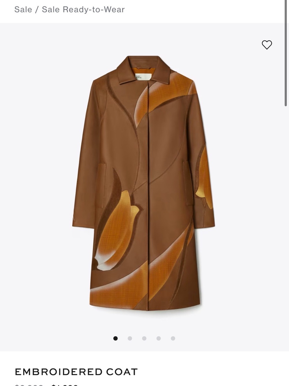 Tory Burch Brown Leather Jacket with Gold Button - Picture 6 of 7